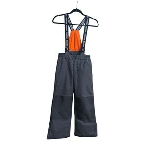 OshKosh B'Gosh Gray Snow Pants Kids Size 8 Orange Trim Winter Snowboard Skiing